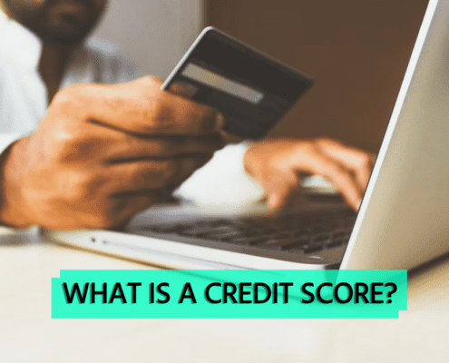 Text "What is a credit score?"