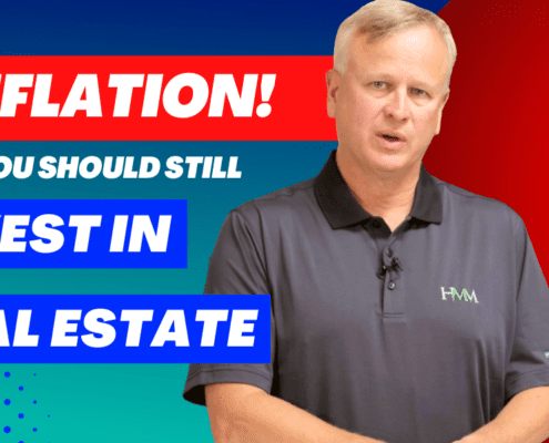 Text: "Inflation! Why You Should Still Invest in Real Estate
