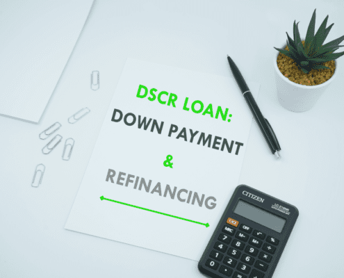 Text: "DSCR loan: down payment & refinancing