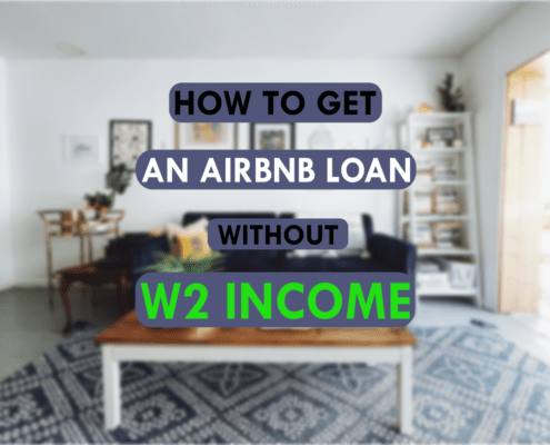 Text: "How to Get an Airbnb Loan without W2 Income"
