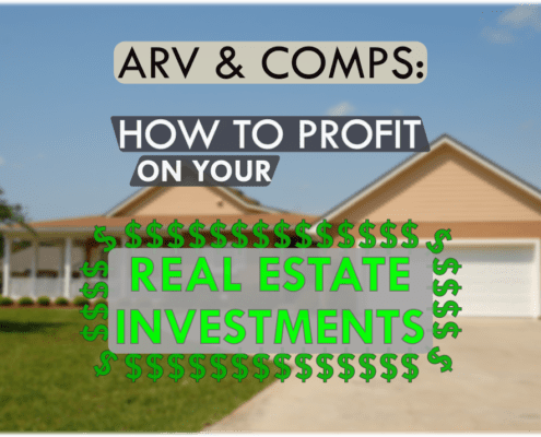 Text: "ARV & Comps: How to profit on your real estate investments"