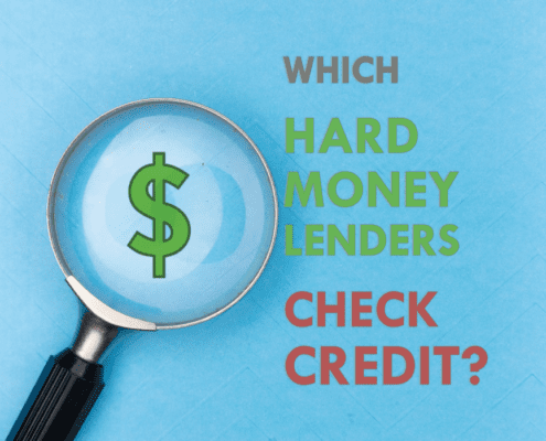 Text: "Which hard money lenders check credit?"