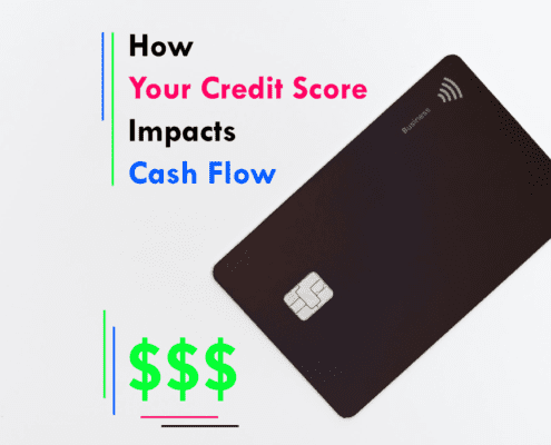 Text: How your credit score impacts cash flow"